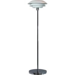 Dyberg Larsen DL31 Gulvlampe Mat Hvid/kromstel 133x31x31 Cm E27