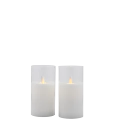 Sirius Ivy Stearinlys H15 Cm 2 Stk Hvid