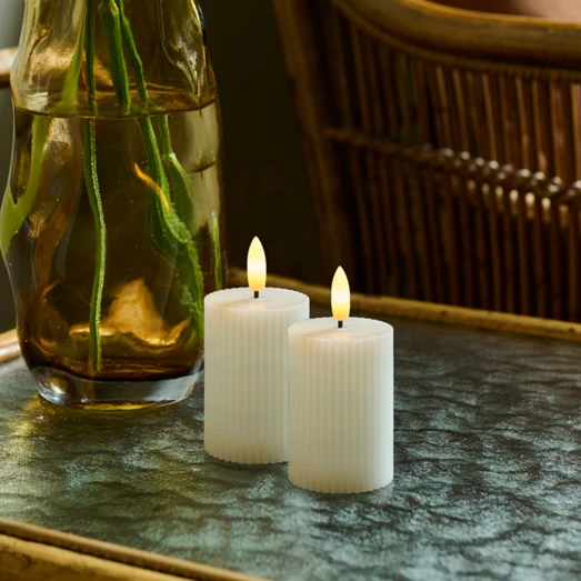 Sirius Smilla Mini Genopladelige LED Bloklys 2 Stk H6,5 Cm 4 Sirius Smilla Mini Genopladelige LED Bloklys 2 Stk H6,5 Cm - Billede 2