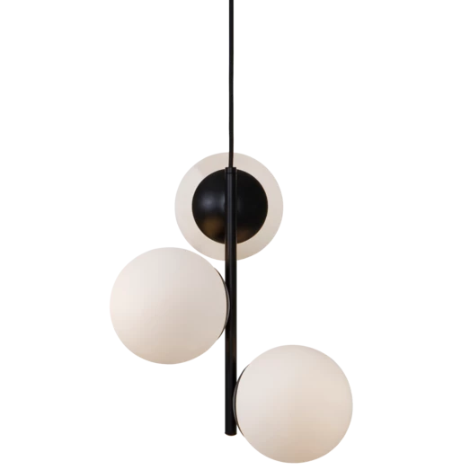 Nordlux Lilly Pendel Sort/opal 3 Nordlux Lilly Pendel Sort/opal