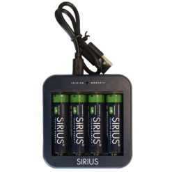Sirius DecoPower Oplader For 4xAA Batterier (USB)