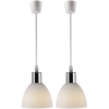 Nordlux Ray Pendel-sæt 2 Stk. E14 Krom/opal -EL OG BELYSNING Butik unnamed file 139