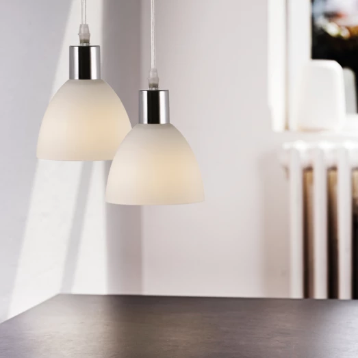 Nordlux Ray Pendel-sæt 2 Stk. E14 Krom/opal 4 Nordlux Ray Pendel-sæt 2 Stk. E14 Krom/opal - Billede 2