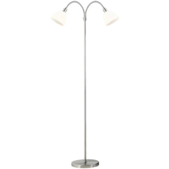 Nordlux Ray Dobb. Gulvlampe E14 Krom/opal