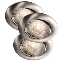 Nordlux Recess Indbygningsspots 3-kit Børstet Stål Inkl 3W Pærer