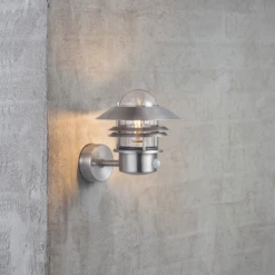 Nordlux Blokhus Sensor Udendørs Væglampe Rustfrit Stål -EL OG BELYSNING Butik unnamed file 1912