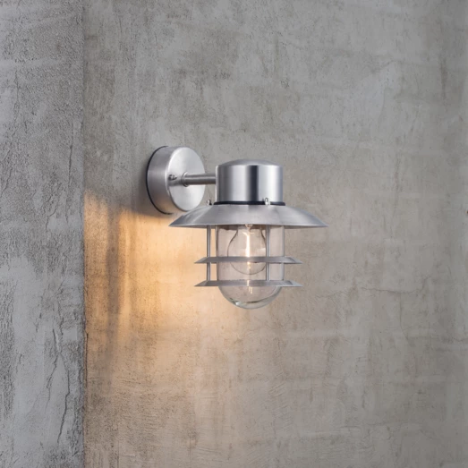 Nordlux Blokhus Væglampe Nedadhængende Lampeskærm Galvaniseret 5 Nordlux Blokhus Væglampe Nedadhængende Lampeskærm Galvaniseret - Billede 3