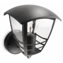 Philips Creek Udendørs Væglampe Med Opad Lys Sort