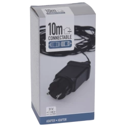 E-Line Adaptor Til Lyskæde, 10 M Ledning, Grøn