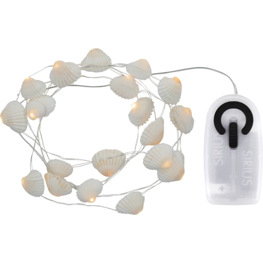 Sirius Shelly Lyskæde M/muslingeskaller 1,9 M Hvid 4 Sirius Shelly Lyskæde M/muslingeskaller 1,9 M Hvid - Billede 2