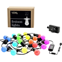 Twinkly Party Light LED Lyskæde 20, G45 RGB Multifarve