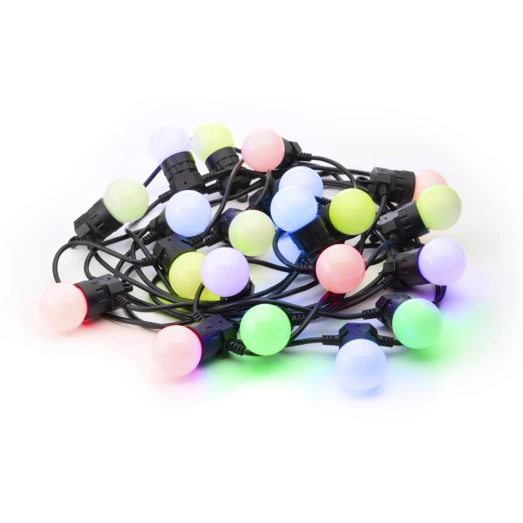 Twinkly Party Light LED Lyskæde 20, G45 RGB Multifarve 4 Twinkly Party Light LED Lyskæde 20, G45 RGB Multifarve - Billede 2