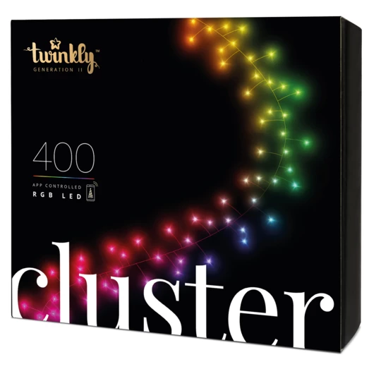 Twinkly Light Cluster 400 LED Lyskæde 6m RGB Multifarve 5 Twinkly Light Cluster 400 LED Lyskæde 6m RGB Multifarve - Billede 3