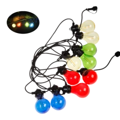 Det Gamle Apotek Lyskæde Fortsæt M/10 LED Pærer Farvet Lys