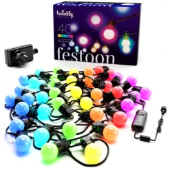 Twinkly Party Light LED Lyskæde 40, G45 RGB Multifarve