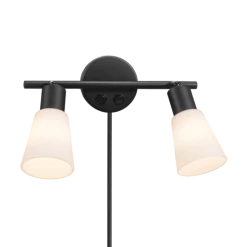 Nordlux Cole 2-skinne Loftlampe Sort/opal