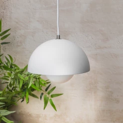 Verner Panton VP1 FlowerPot Pendel Mat Hvid -EL OG BELYSNING Butik unnamed file 311