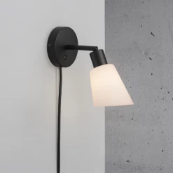 Nordlux Molli Væglampe Sort/opal Hvid -EL OG BELYSNING Butik unnamed file 32