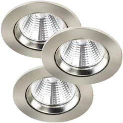 Nordlux Fremont LED-indbygningsspot 3-kit Børstet Stål