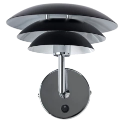 Dyberg Larsen DL20 Væglampe Mat Sort/krom 20x20x23 Cm G9