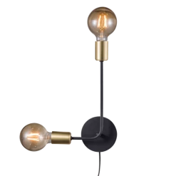 Nordlux Josefine Væglampe Sort/messing