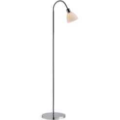 Nordlux Ray Enkelt Gulvlampe E14 Krom/opal