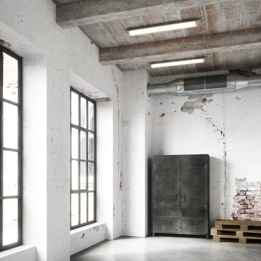 Nordlux Works Lysrørsarmatur LED 2x9W - Grå 4 Nordlux Works Lysrørsarmatur LED 2x9W - Grå - Billede 2