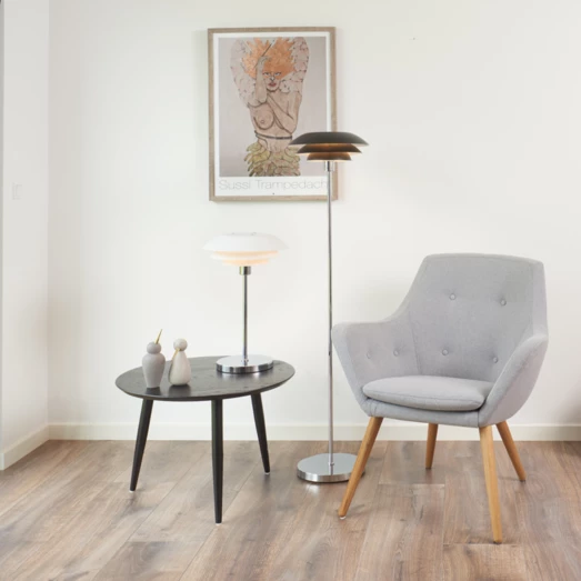 Dyberg Larsen DL31 Gulvlampe Mat Sort/kromstel 133x31x31 Cm E27 4 Dyberg Larsen DL31 Gulvlampe Mat Sort/kromstel 133x31x31 Cm E27 - Billede 2