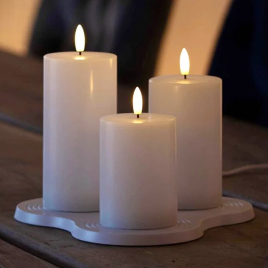 Sirius Sille Genopladelig LED Bloklys 7,5x10/12,5/15 Cm 4 Sirius Sille Genopladelig LED Bloklys 7,5x10/12,5/15 Cm - Billede 2