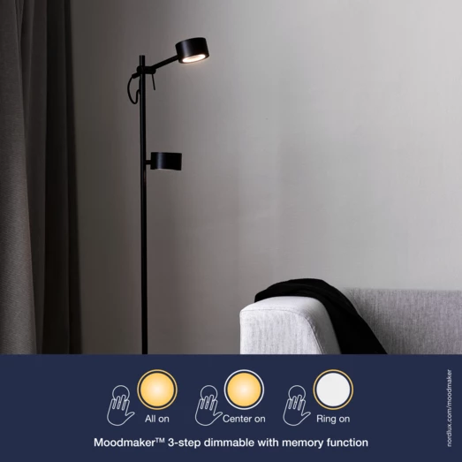 Nordlux Clyde Gulvlampe LED Sort 4 Nordlux Clyde Gulvlampe LED Sort - Billede 2