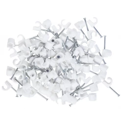 E-Line Ledningsclips Rund 7-10 100 Stk Hvid